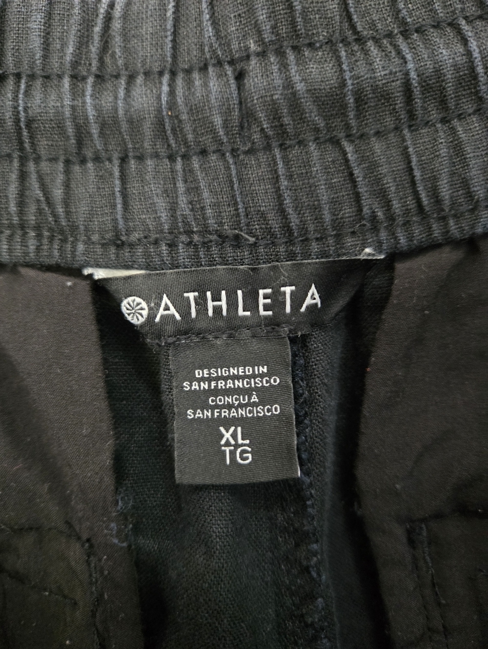 Athleta Women's Retreat Linen Jogger Pant Black Size XL Coastal Minimalist Beach - Picture 4 of 9